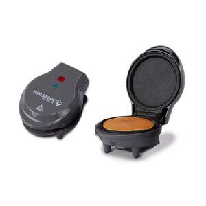 Holstein Housewares Small Personal Grill Griddle HM-09109RBS Gray 6.5" x 5" NEW